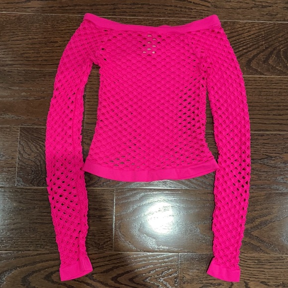 Pink Fishnet Top - Picture 3 of 3